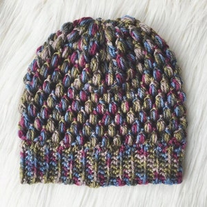 Crochet Puff Stitch Beanie PATTERN image 3