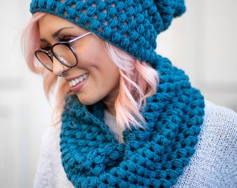 Perfectly Puff Beanie & Cowl Crochet Pattern