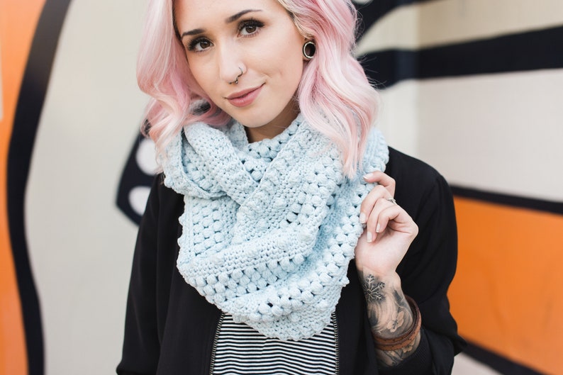 Dottie Infinity Scarf Crochet Pattern // The Hook Nook // image 0