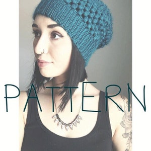 Crochet Puff Stitch Beanie PATTERN image 2