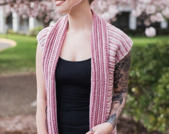 Ophelia Vest Crochet Pattern // The Hook Nook // Intermediate // Tutorial