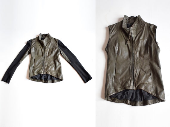 Biker Jacket M Green Leather Jacket M Leather Jacket Women Leather Vest Lambskin Leather Motorcycle Jacket Leather Biker Jacket Moto Jacket