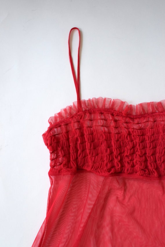 Sexy Lingerie See Through Red Lingerie Nightie Se… - image 2