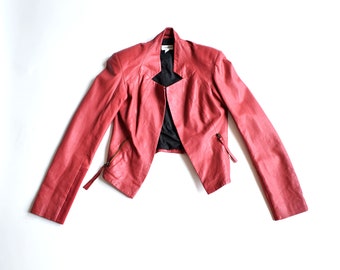 Red Leather Jacket M Leather Blazer Women M Genuine Leather Blazers M Leather Blazer Jacket Womens M Genuine Leather Blazer M