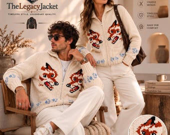 Projekt Hail Mary Fox Cardigan Ryan Gosling Kanadyjski styl sweter z zamkiem błyskawicznym dzianinowy sweter unisex