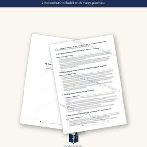 May include: Two white paper documents titled PE CASE STUDY (LITE) Barkwell Naturals: Lower Mid-Market. The pages feature numbered sections with headings including Strengths and weaknesses, commercial and market risks, and due diligence priorities.