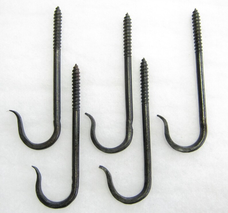 Rustic Utility Hook 5/16 X 6 X 1 1/4 Curtain Rod Hook Etsy