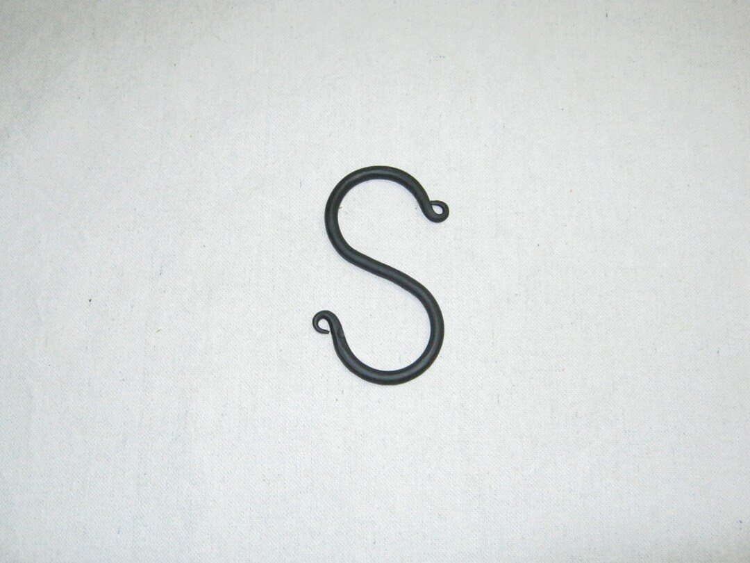 4 S Hook, Wrought Iron S Hook, Hand Hook, Blacksmith Hook, Bug