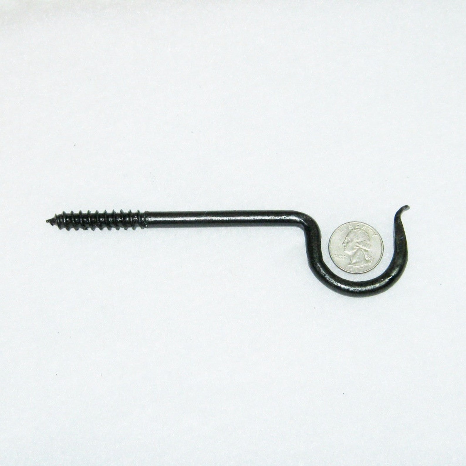 Rustic Hook 5/16 X 6 1/4 X 1 1/4 Curtain Rod Hook Wrought Etsy