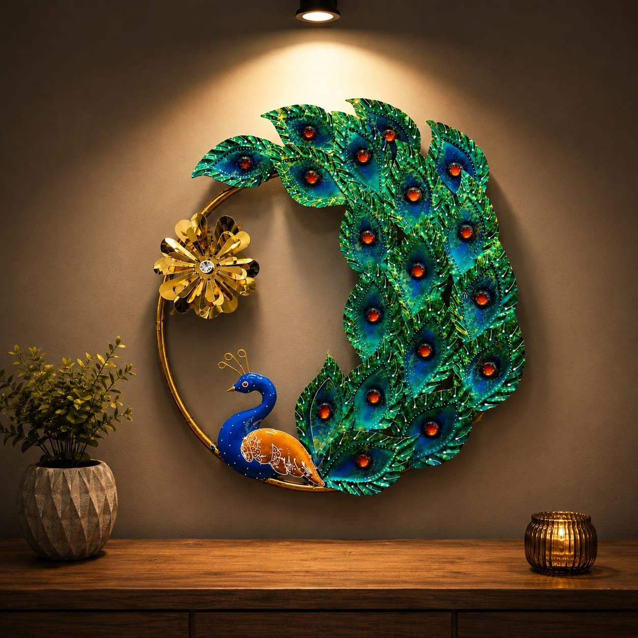 Antique Peacock Mirror - Etsy Canada