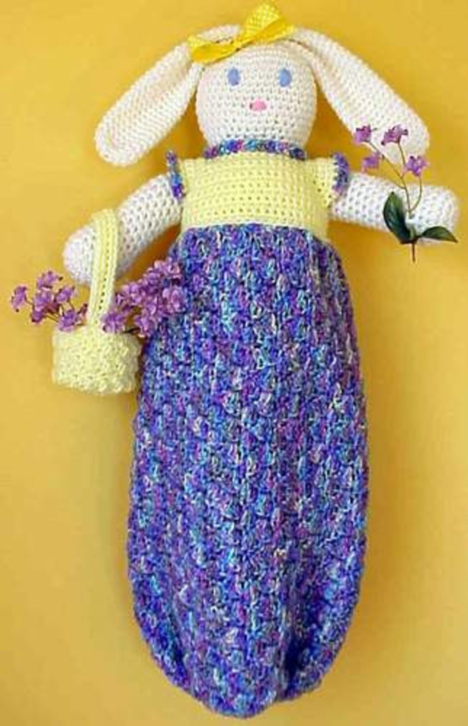 Bunny CROCHET PATTERN Bag Holder Blossom Bunny Housewares Etsy