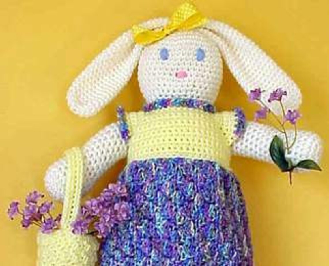 Bunny CROCHET PATTERN Bag Holder Blossom Bunny Housewares Etsy