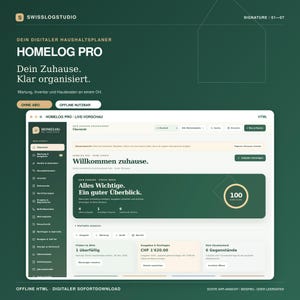 HOMELOG PRO | Home Maintenance Tracker | Household Budget & Expense Planner | Interactive Offline App
