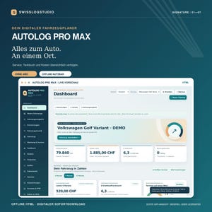 AUTOLOG PRO | Car Maintenance Tracker | Vehicle Service Log & Expense Planner | Interactive Offline App