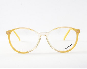 Vintage Round Tauschek Frames. Glossy Yellow-Transparent Frames.