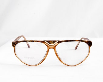 Rodier Paris Vintage 80s Geometric Black and Tortoise Frames.