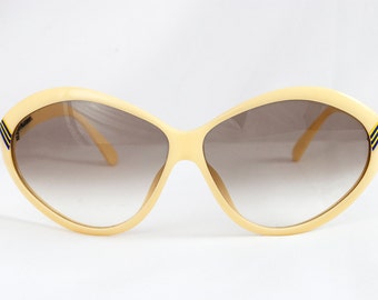 Playboy Vintage 80s Sunglasses. Oversized. Ivory Tone Frames.