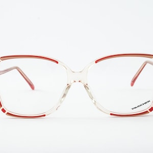 Vintage 90s Oversized Square Red and Gold Tone Frames