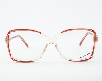 Vintage 90s Oversized Square Red and Gold Tone Frames