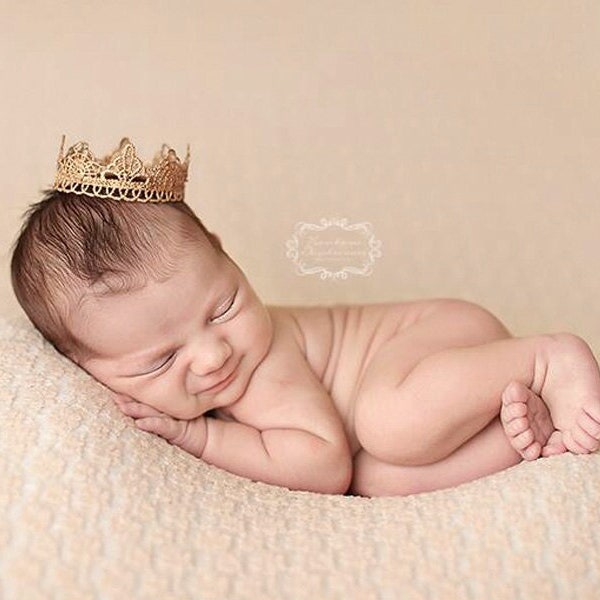 Gold or Silver Baby Crown newborn crown prop tiara princess crown newborn photo props baby shower gift Baby shower decor Sophia baby crown