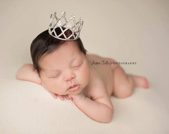 Newborn Crown Photo Prop Tiara baby crown photography prop baby shower gift baby crowns birthday crown baby girl crown newborn crown prop