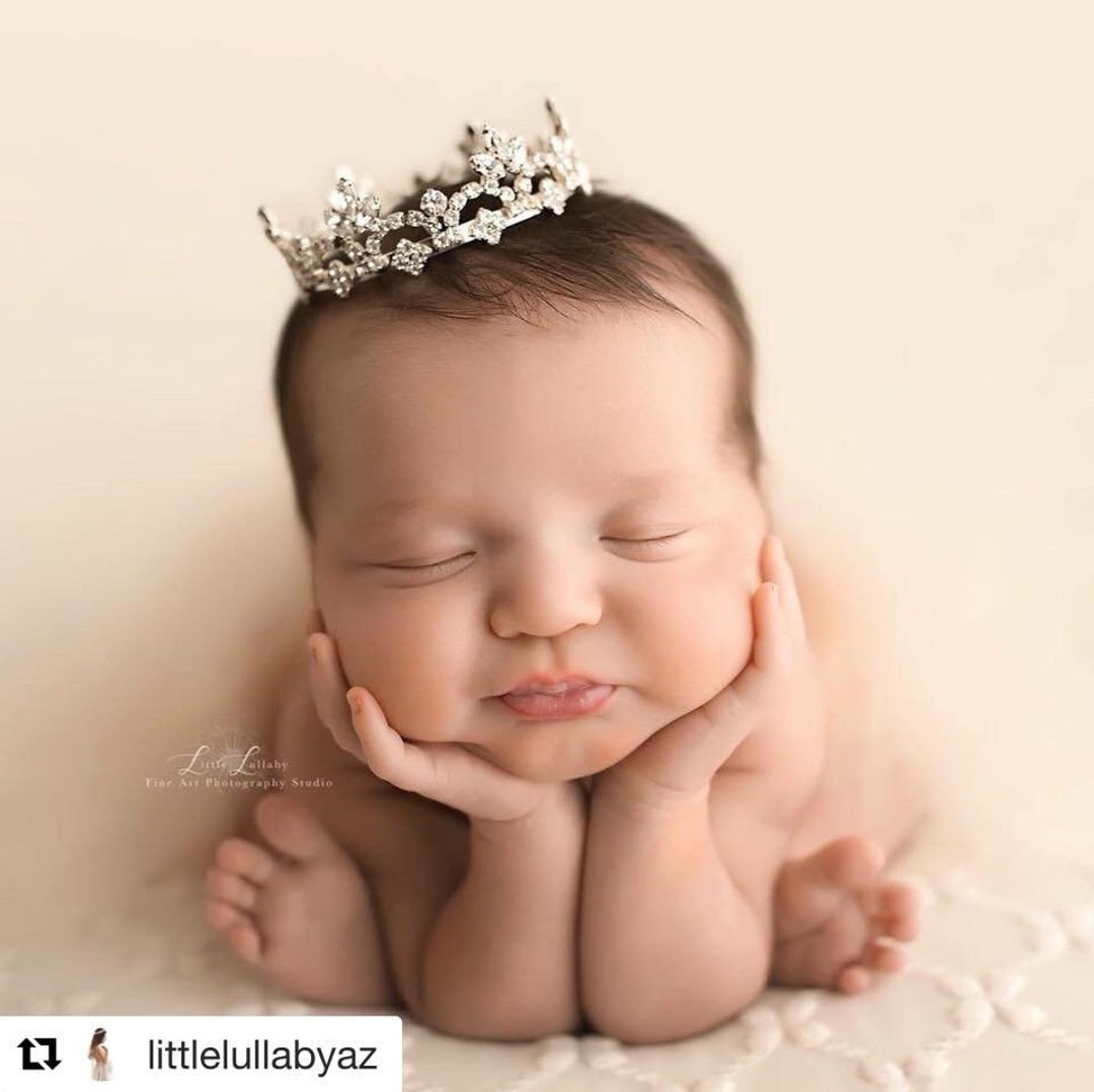 Newborn Crown Photo Prop Baby Girl Crown Tiara Baby Shower Gift