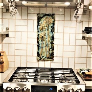Palm Tree Wall art, kitchen backsplash tile, bathroom shower tile, beach house decor, ceramic palm tree wall hanging, maui art, hawaiian art