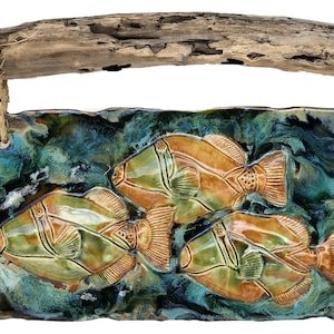 Ceramic Fish Wall art, kitchen backsplash tile, tropical fish wall art, bathroom shower tile, outdoor bathroom shower tiles, maui art