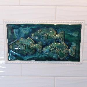 Ceramic Fish Wall art, kitchen backsplash tile, tropical fish wall art, bathroom shower tile, outdoor bathroom shower tiles, maui artwork