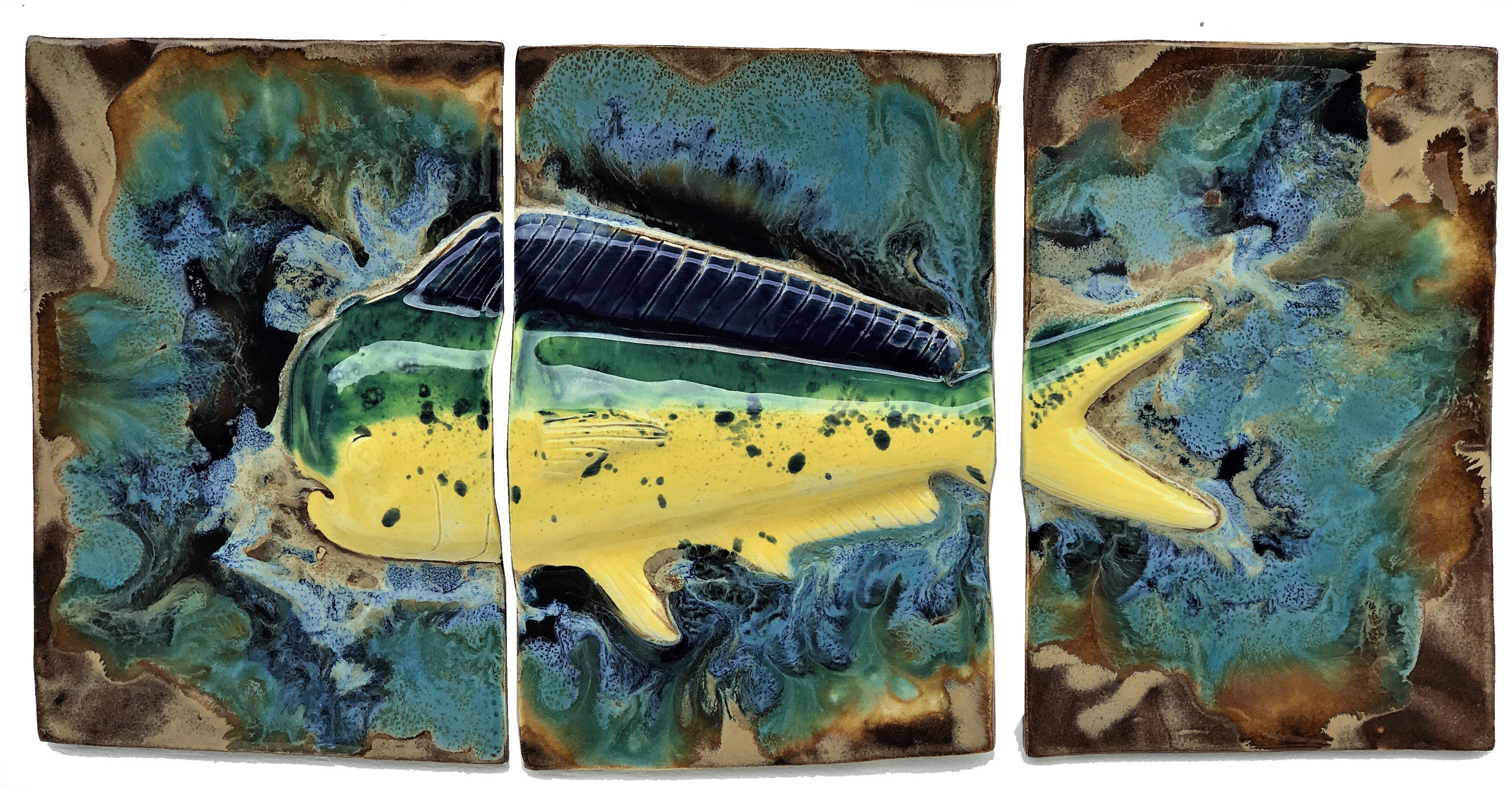 Ceramic Tile Wall Art Fish Tile Maui Hawaii Decor Ceramic Etsy