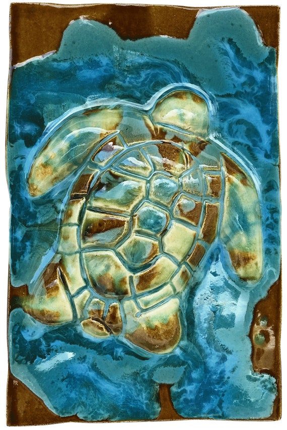 Hawaiian Sea Turtle Plaque Kitchen Tile Backsplash Sp36