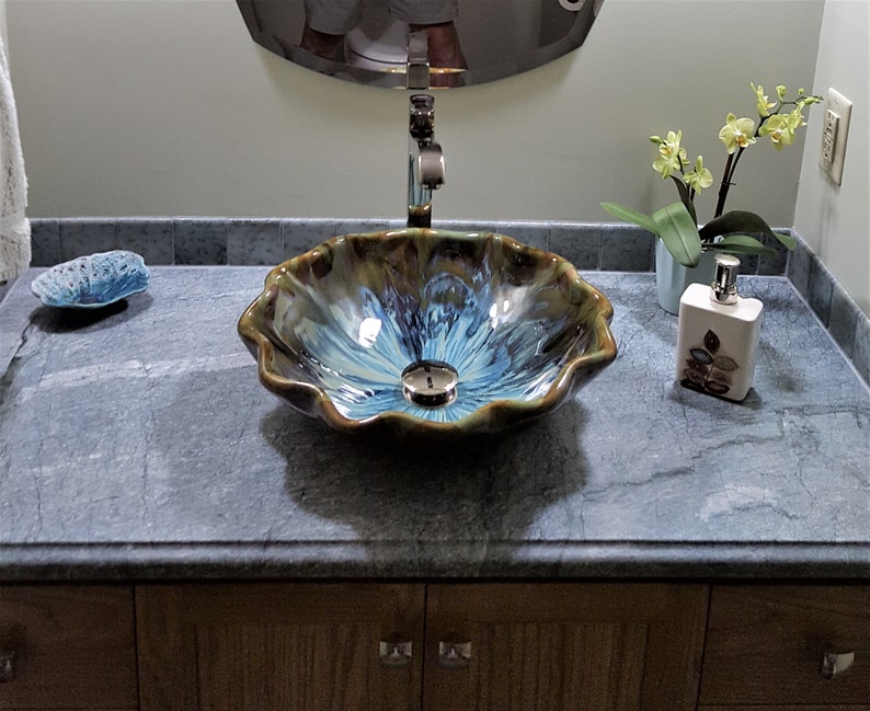 Above Vanity Bathroom Sink Handmade Ceramic Bathroom Sink - Etsy
