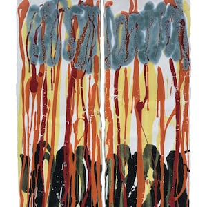 Large wall art, large Hawaiian art, large abstract painting on canvas, large maui artwork, large colorful painting, decorative Hawaiian tile