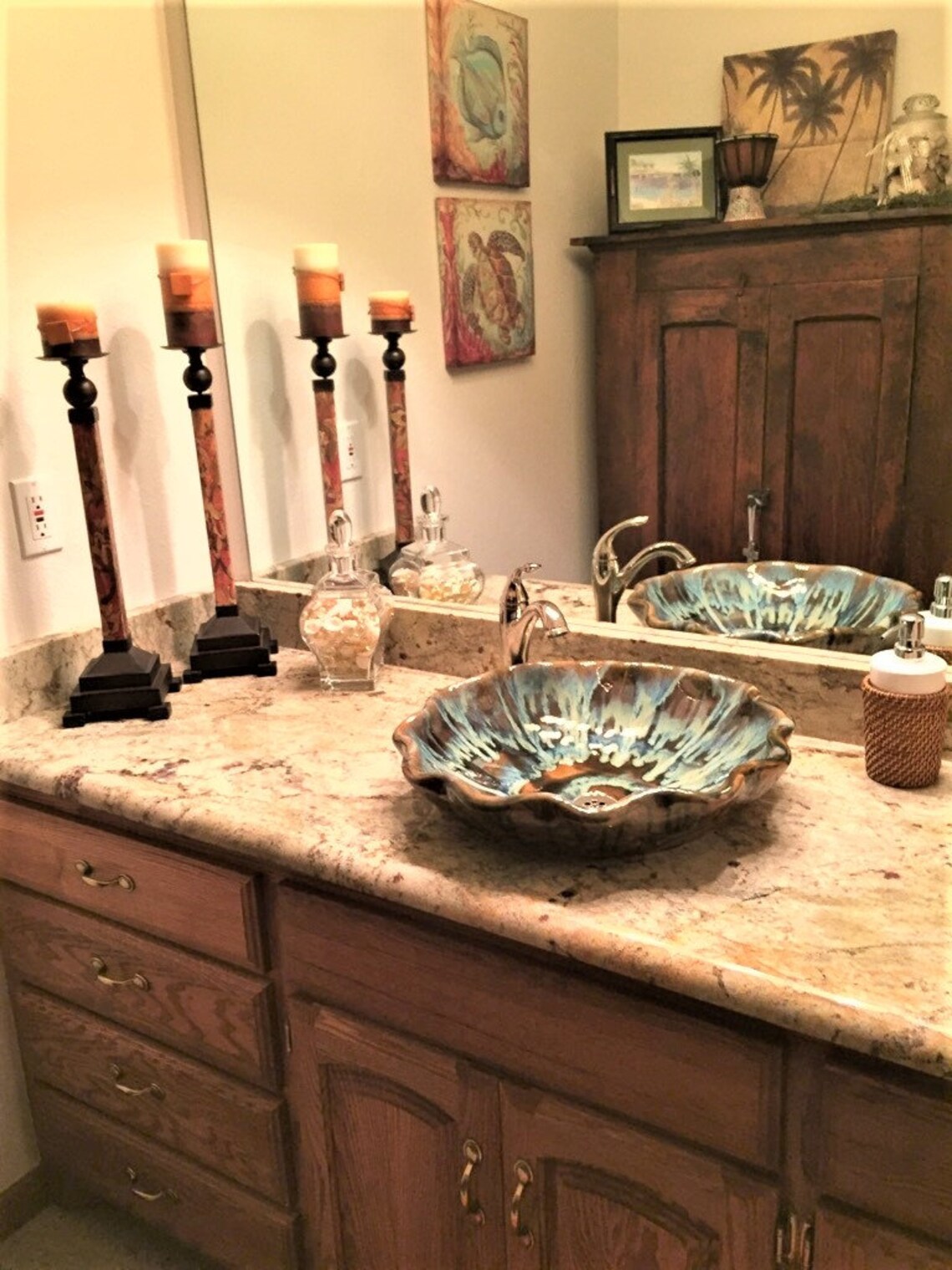 Above Vanity Bathroom Sink Handmade Ceramic Bathroom Sink - Etsy