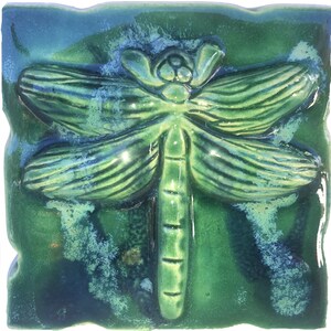 Dragonfly Bathroom Shower Tile, kitchen backsplash tiles dragonfly, dragonfly wall hanging, handmade ceramic dragonfly, pool tile, jucuuzzi