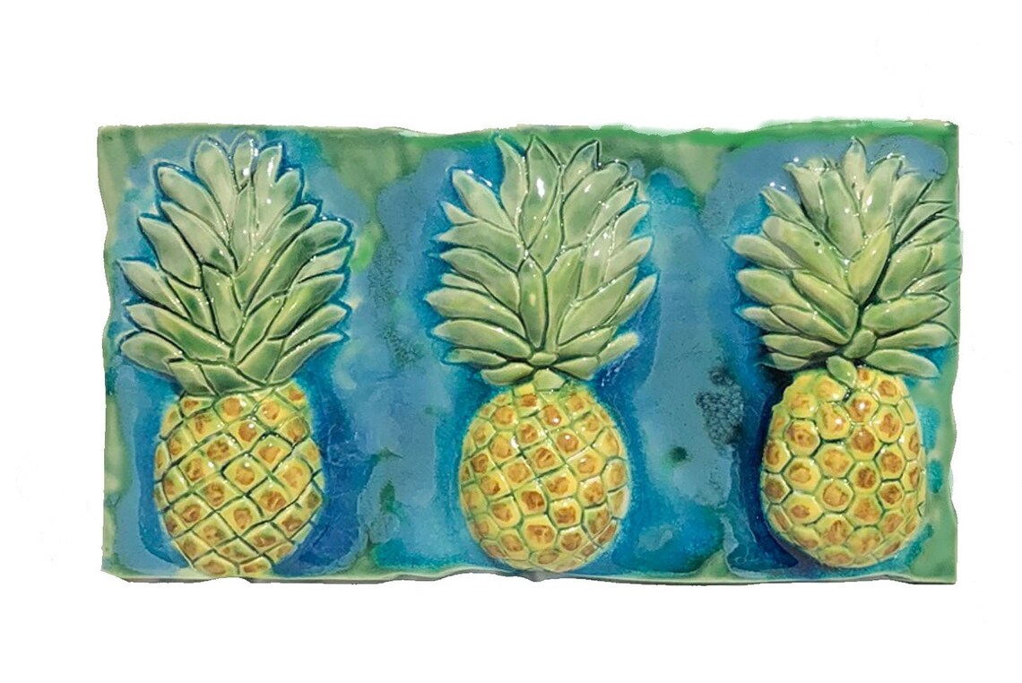 Pineapple Tiles Kitchen Backsplash Pineapple Bathroom Etsy