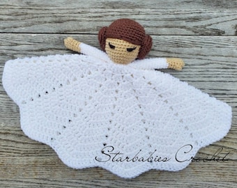 White Star Galaxy ~ Pretty Princess Lovey ~ Crochet Blanket Doll ~