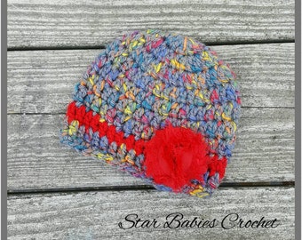 Rainbow Baby Crochet Hat Photography Prop