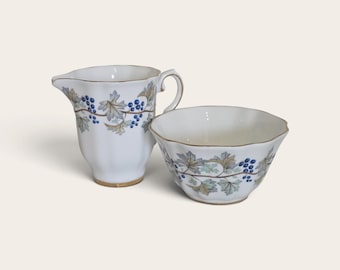 Royal Grafton Bordeaux Milk Jug and Sugar Bowl, Fine Bone China, Made in England