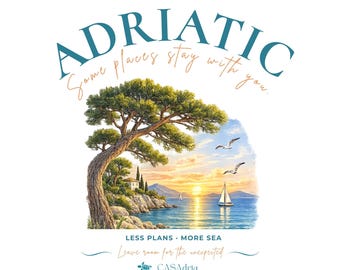 ADRIATIC Less Plans More Sea – PNG print file for sea lovers