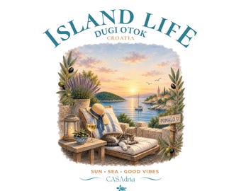 Island Life Dugi Otok – PNG print file in island design