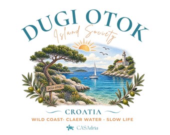 Dugi Otok Island Society – PNG print file in Croatian design