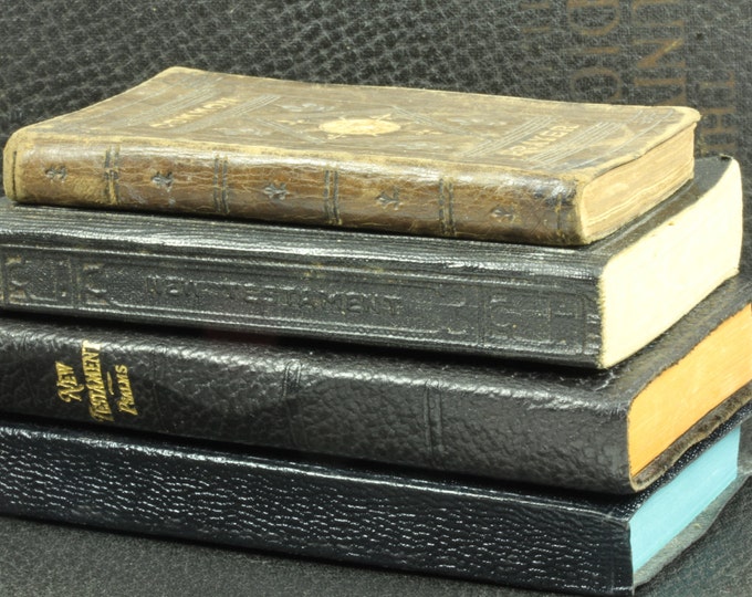 Vintage Pocketsize New Testament Bible Black Bible With Etsy