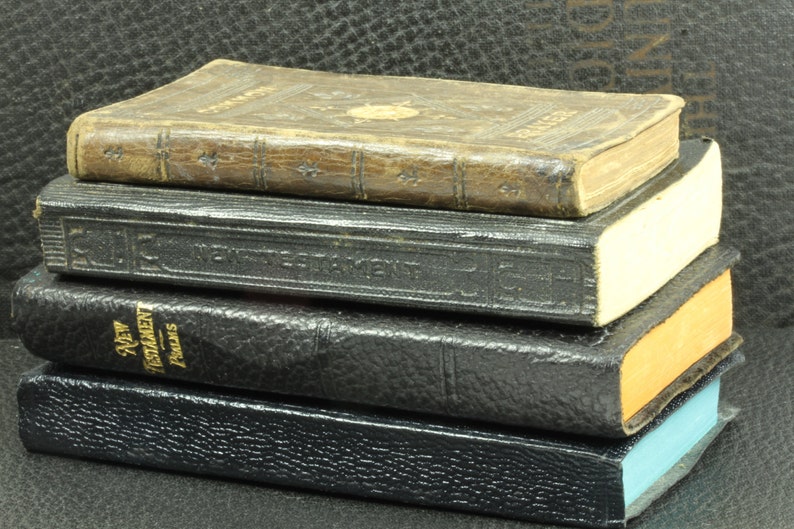 Vintage Pocketsize New Testament Bible Black Bible With Etsy