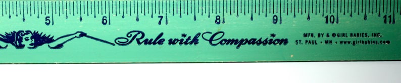 Wooden School Ruler Smart Women Rule With Compassion Mint Green 12 inch Wooden Ruler Girl Babies The Golden Rule