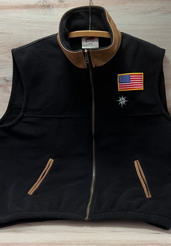 Vintage 1990's Black Fleece Seattle Mariners Vest,