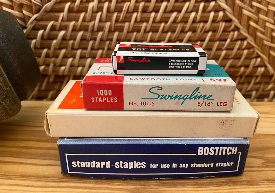 Vintage Bostitch Staples Box And Staples Advertising Memorabilia Display Prop 