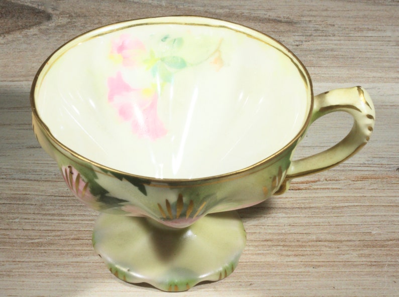 Home Decor China Cabinet Made In Prussia Tea Party Lovely Feminine Floral Demitasse China Cup With Hand-Gilded Accents For Her