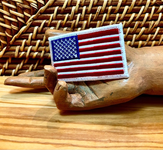 USA Embroidered Flag Patch, Jacket Patch Biker Ve… - image 1