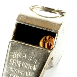 Vintage Brass Coach Officials Sport Whistle - Vintage Athletic - Whistle Collector Vintage Whistle - Brass Sportsmen Whistle  Made In Taiwan